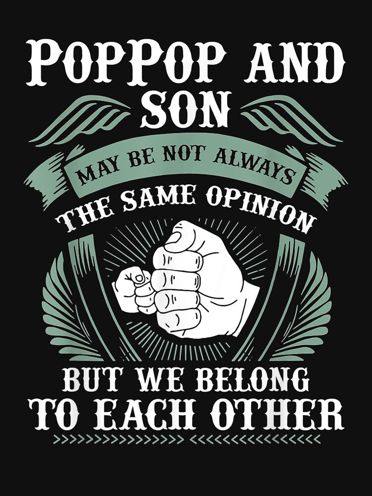 Mens Vintage Fathers Day Poppop Son Matching Fathers Day by laurader T-Shirts, Hoodie, Sweatshirt | BlankRebels.com (Image 3)