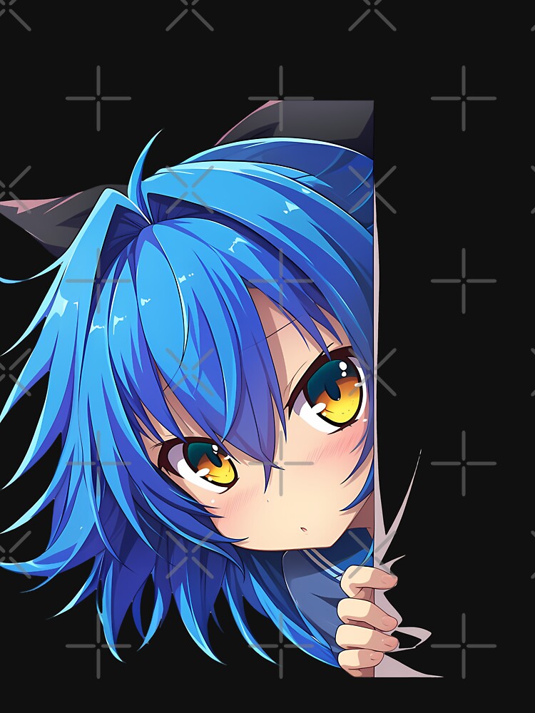 Xenovia Quarta High School DxD Anime Girl Chibi Kawaii Peeker by HumbertoValveno