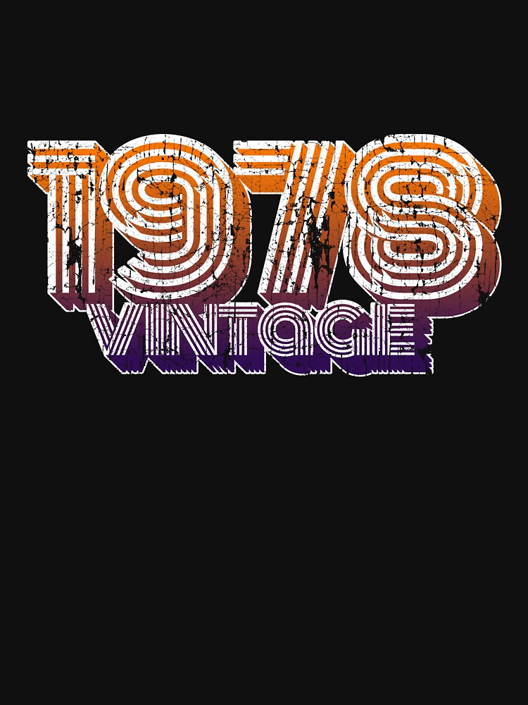 Vintage 1978 40th Birthday T Shirt Oldschool 70s Dad Gift by roarr Hoodie, Sweatshirt | BlankRebels.com (Image 3)