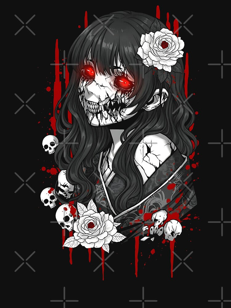 Horror Anime Manga | Japan Japanese Creepy Kawaii Goth by PATTERN-ZART T-Shirts, Hoodie, Sweatshirt (Image 3)