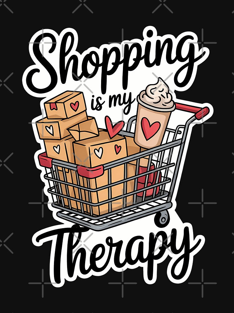 Shopping Is My Therapy Funny Shopping Lovers by WalshDrawnLaugh T-Shirts, Hoodie, Sweatshirt | BlankRebels.com (Image 3)