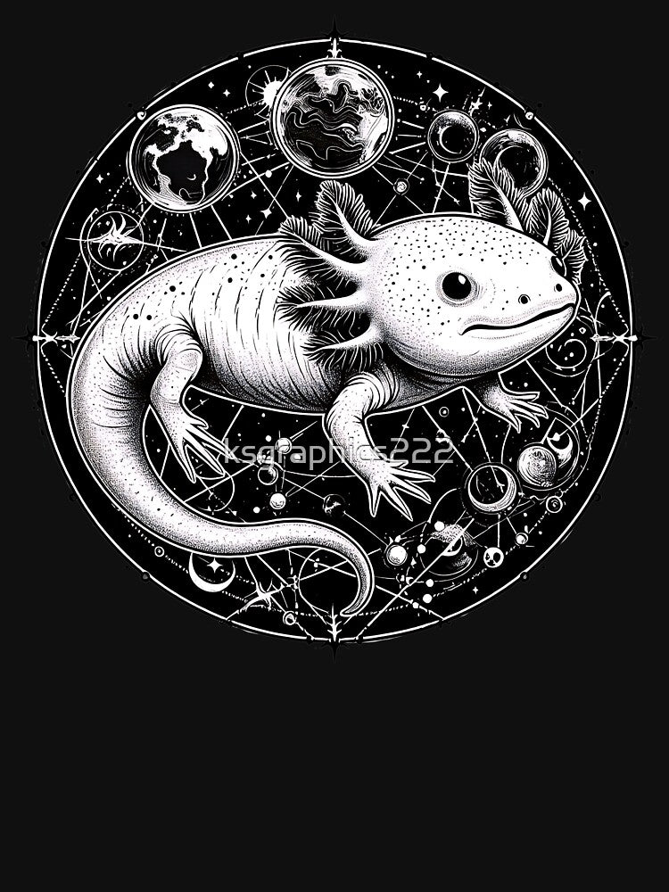 Axolotl Art #141 | Axolotl Lovers by ksgraphics222 T-Shirts, Hoodie, Sweatshirt | BlankRebels.com (Image 3)