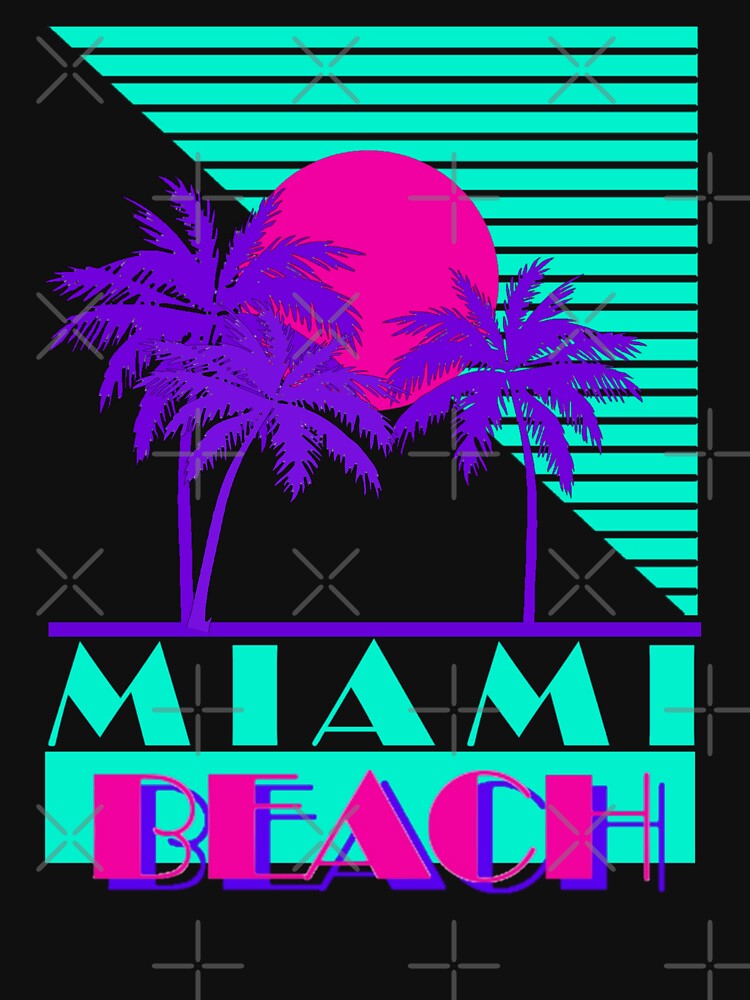 Miami Beach 80s Retro Logo by Kolsab T-Shirts, Hoodie, Sweatshirt | BlankRebels.com (Image 3)