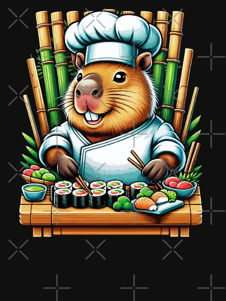 Sushi Chef Capybara by WildPalette-Art T-Shirts, Hoodie, Sweatshirt | BlankRebels.com (Image 3)