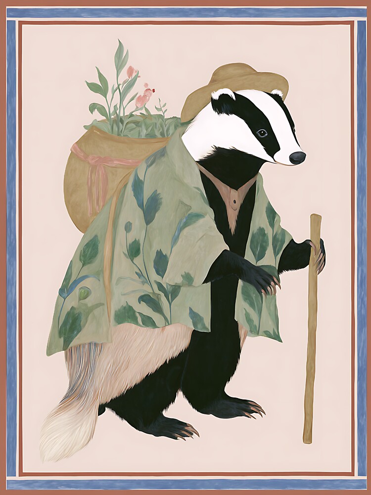 The Charming Cottagecore Badger by bapupa T-Shirts, Hoodie, Sweatshirt | BlankRebels.com (Image 3)