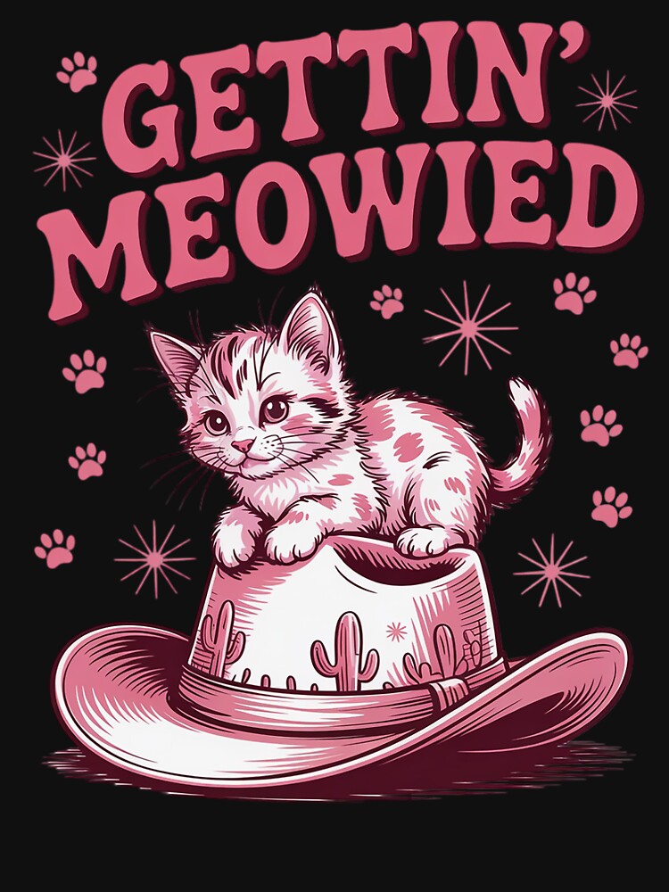 Getting Meowied Cat Lover Western Cowgirl by StephenDDArt T-Shirts, Hoodie, Sweatshirt | BlankRebels.com (Image 3)