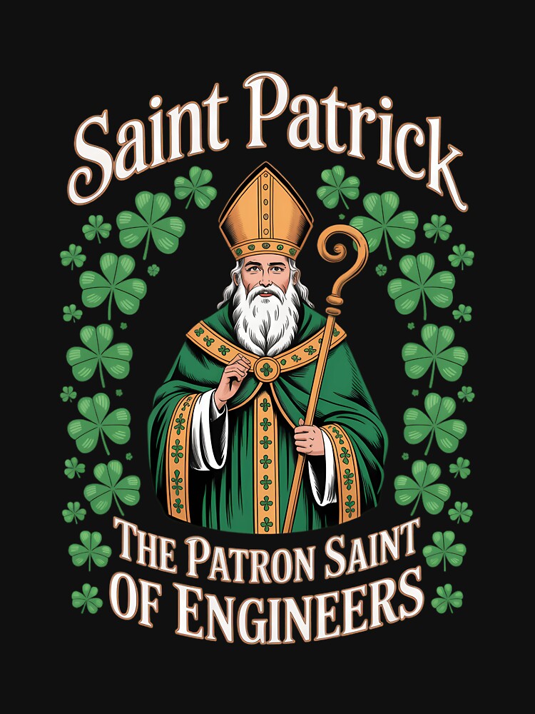 Saint Patrick, the patron Saint of engineers by IdunayaStore T-Shirts, Hoodie, Sweatshirt | BlankRebels.com (Image 2)