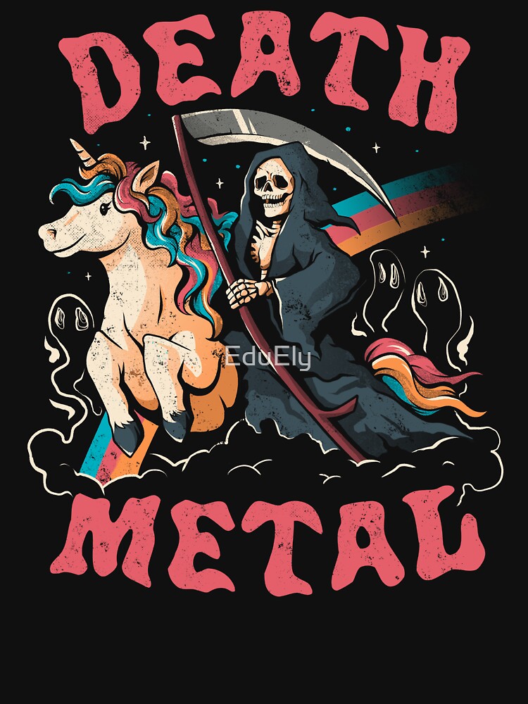 Death Metal - Cute Evil Skull Unicorn Gift by EduEly T-Shirts, Hoodie, Sweatshirt | BlankRebels.com (Image 3)