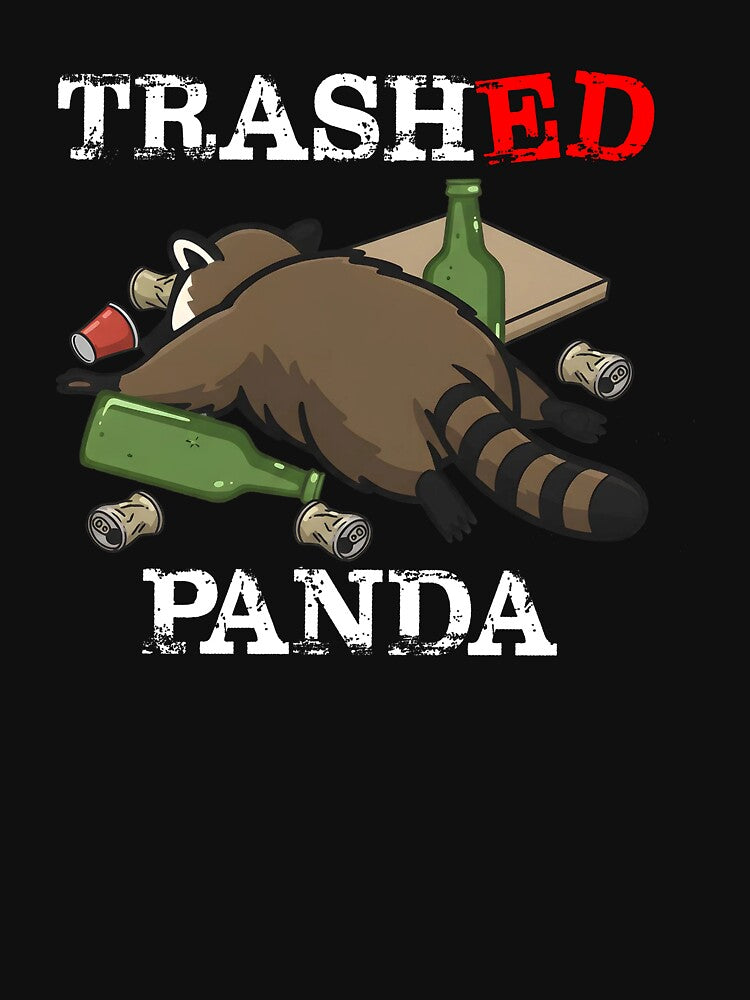 Trashed Panda Funny Raccoon Meme  Trash Panda Humor Gift Cute Drunk Raccoon Joke Graphic by LeoAnku T-Shirts,... (Image 3)