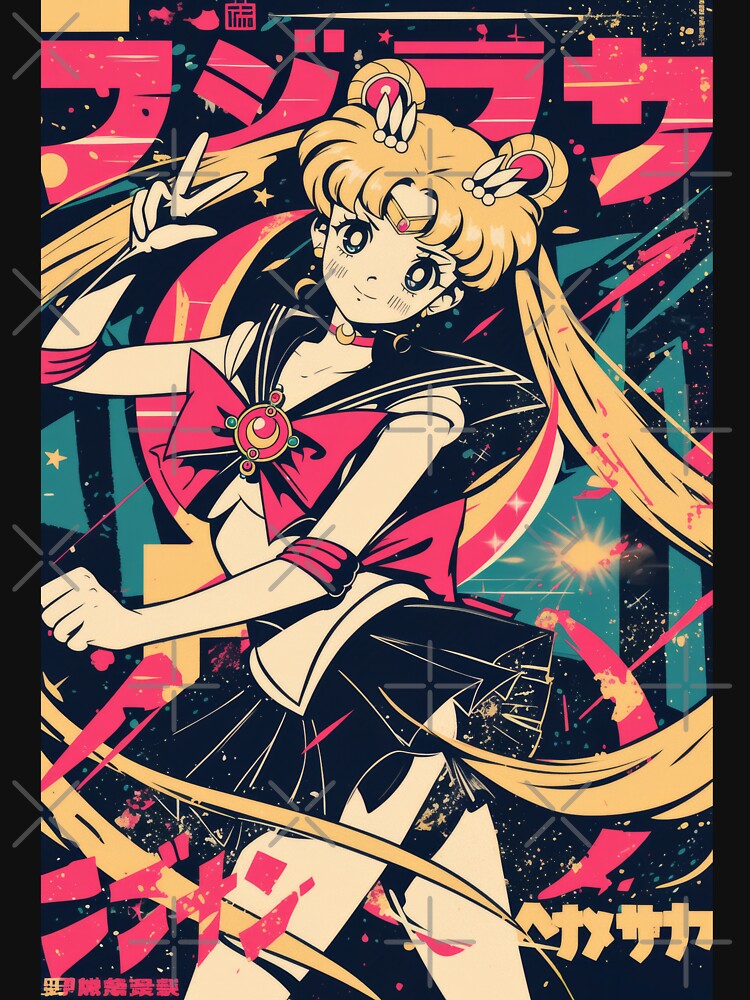 Sailor Moon Retro Warned Poster by AnimeArsenalPrints T-Shirts, Hoodie, Sweatshirt | BlankRebels.com (Image 3)