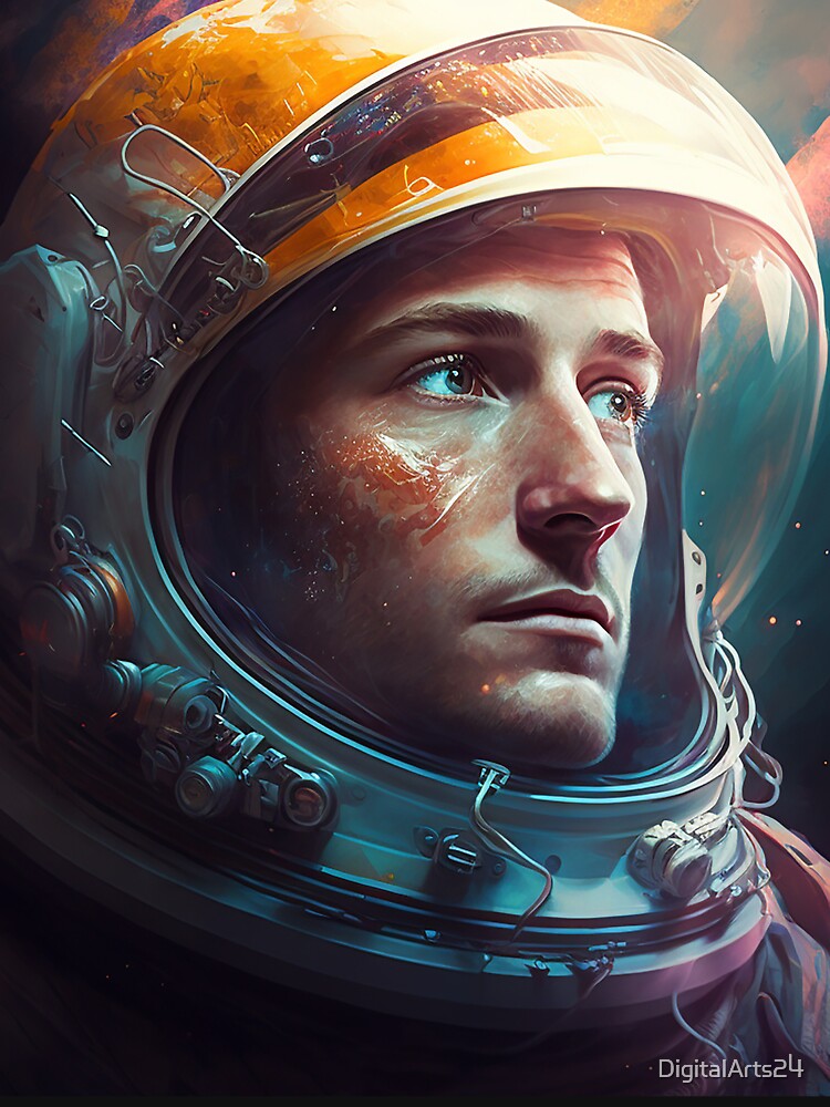 Photorealistic Portrait Astronaut in Galaxy by DigitalArts24 T-Shirts, Hoodie, Sweatshirt | BlankRebels.com (Image 3)