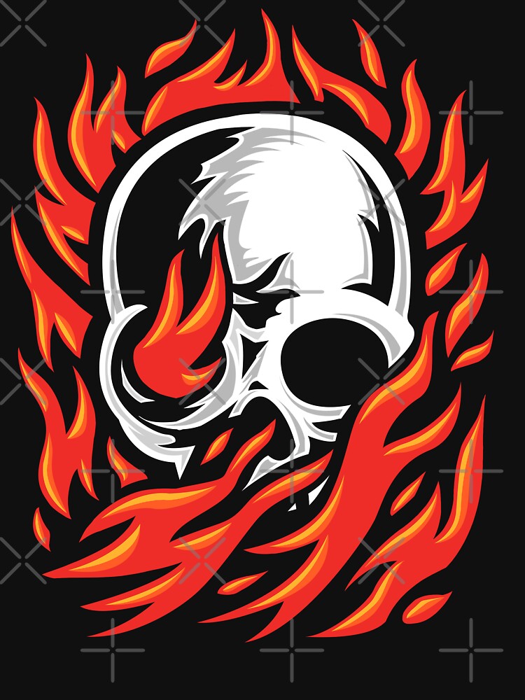 Fire Skull by barmalisiRTB T-Shirts, Hoodie, Sweatshirt | BlankRebels.com (Image 3)