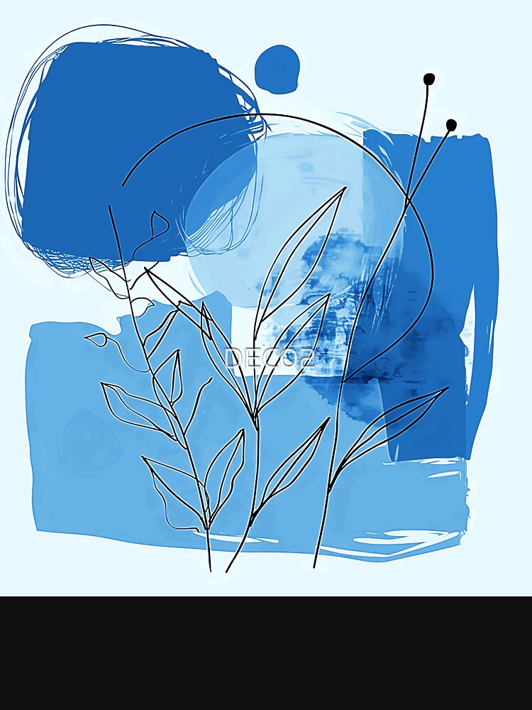Boho-Style Cool Calming Blue Colors Abstract Art by DEC02 T-Shirts, Hoodie, Sweatshirt | BlankRebels.com (Image 3)