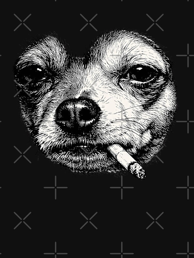 Dog Smoking Cigarette Funny Chihuahua Dog Meme by first-shirt ⭐ ⭐ ⭐ ⭐ ⭐ Hoodie, Sweatshirt | BlankRebels.com (Image 3)