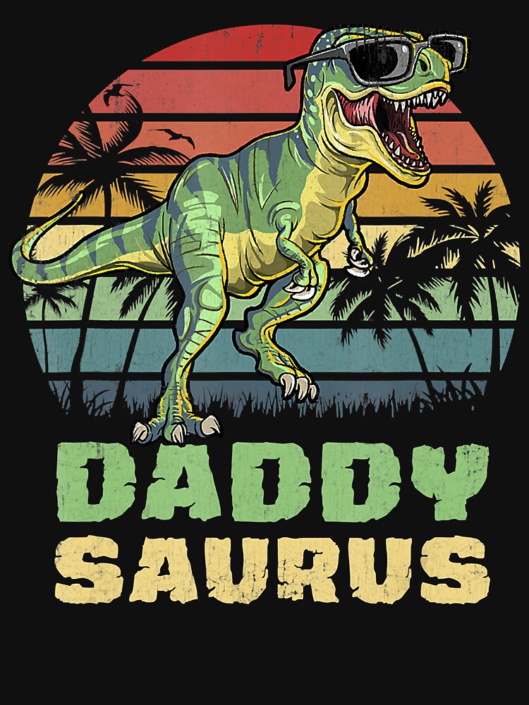 Daddysaurus T Rex Dinosaur Daddy Saurus Family Matching by AaronWeedo T-Shirts, Hoodie, Sweatshirt (Image 3)