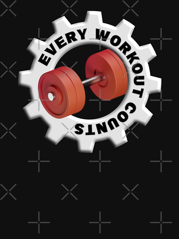 Every Workout Counts - Red Dumbbells by Happy Puppy Print On Demand T-Shirts, Hoodie, Sweatshirt | BlankRebels.com (Image 3)