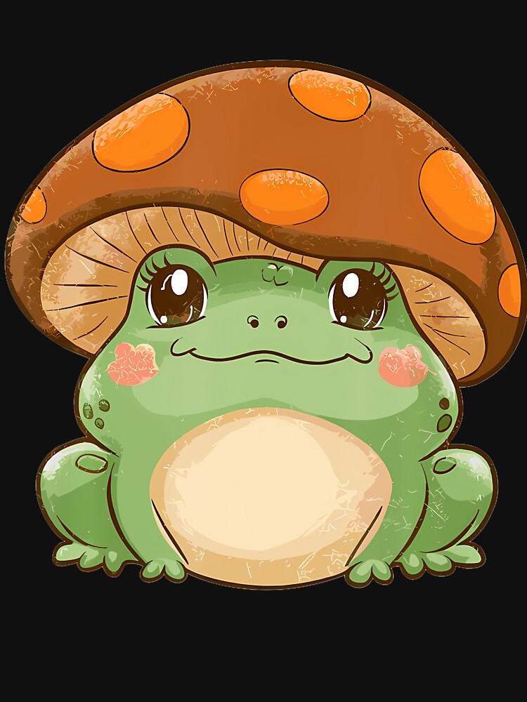 Kawaii Mushroom Frog Cottagecore Aesthetic Cute Nature Lover by MavisJoseph T-Shirts, Hoodie, Sweatshirt (Image 3)