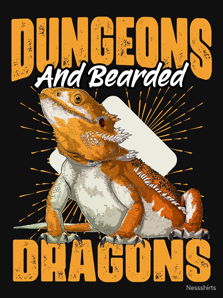 Dungeons And Bearded Dragons Funny Reptile Pet Lizard Lover by Nessshirts T-Shirts, Hoodie, Sweatshirt (Image 3)