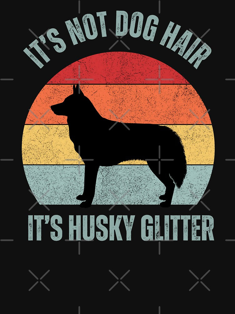 Siberian Husky Dog Hair Husky Glitter Retro Sunset Vintage Dog Lover Cute Pet Gift Dog Paw by darunwan... (Image 3)
