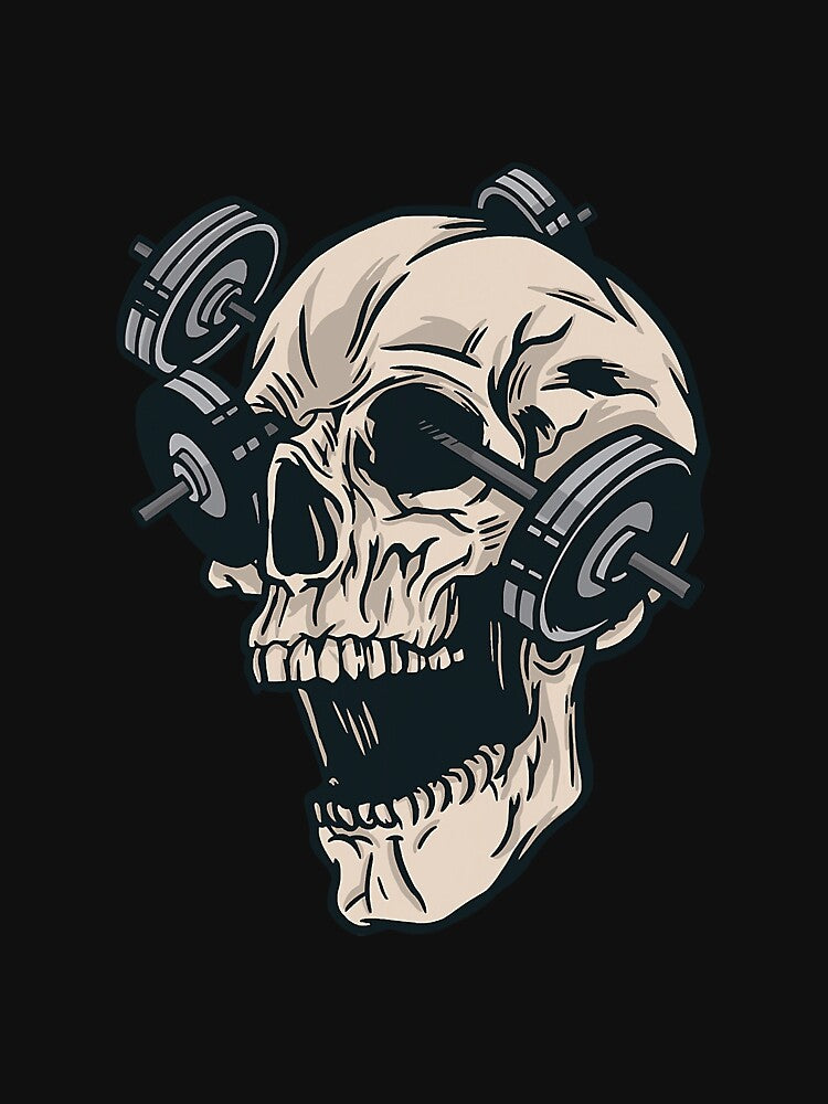 Skull Workout Motivational Gym by GingerHairArt T-Shirts, Hoodie, Sweatshirt | BlankRebels.com (Image 3)