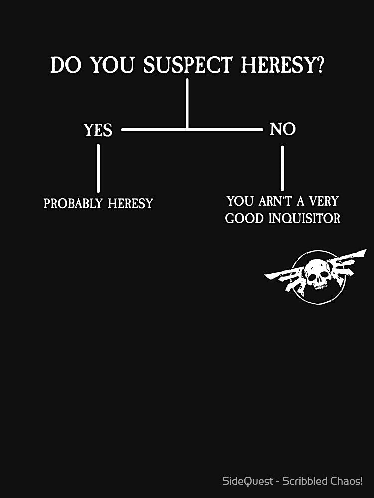 Heresy? by SideQuest - Scribbled Chaos! T-Shirts, Hoodie, Sweatshirt | BlankRebels.com (Image 3)