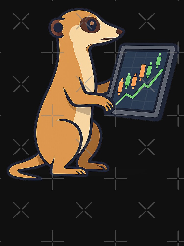 Meerkat Watching Stock Charts - Funny Financial Design by MKreative Studio T-Shirts, Hoodie, Sweatshirt (Image 3)