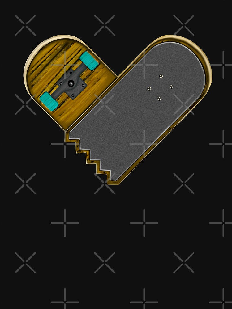broken skateboard heart by Lighvision T-Shirts, Hoodie, Sweatshirt | BlankRebels.com (Image 3)
