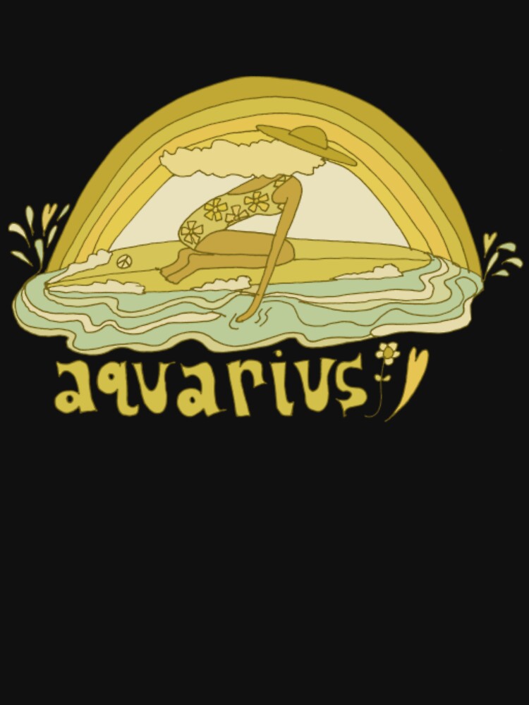 aquarius surfy zodiac retro surf art by surfy birdy by MAPAPADE T-Shirts, Hoodie, Sweatshirt | BlankRebels.com (Image 3)