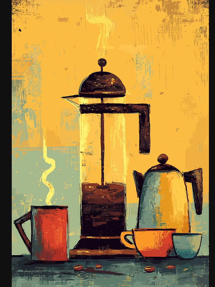 Vintage Cafe Coffee Press Light Academia by bapupa T-Shirts, Hoodie, Sweatshirt | BlankRebels.com (Image 3)