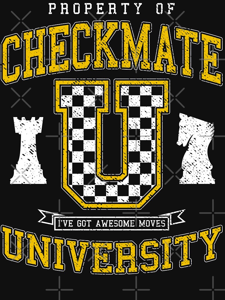 Checkmate University Vintage College Varsity Chess Player by GrandeDuc T-Shirts, Hoodie, Sweatshirt (Image 3)