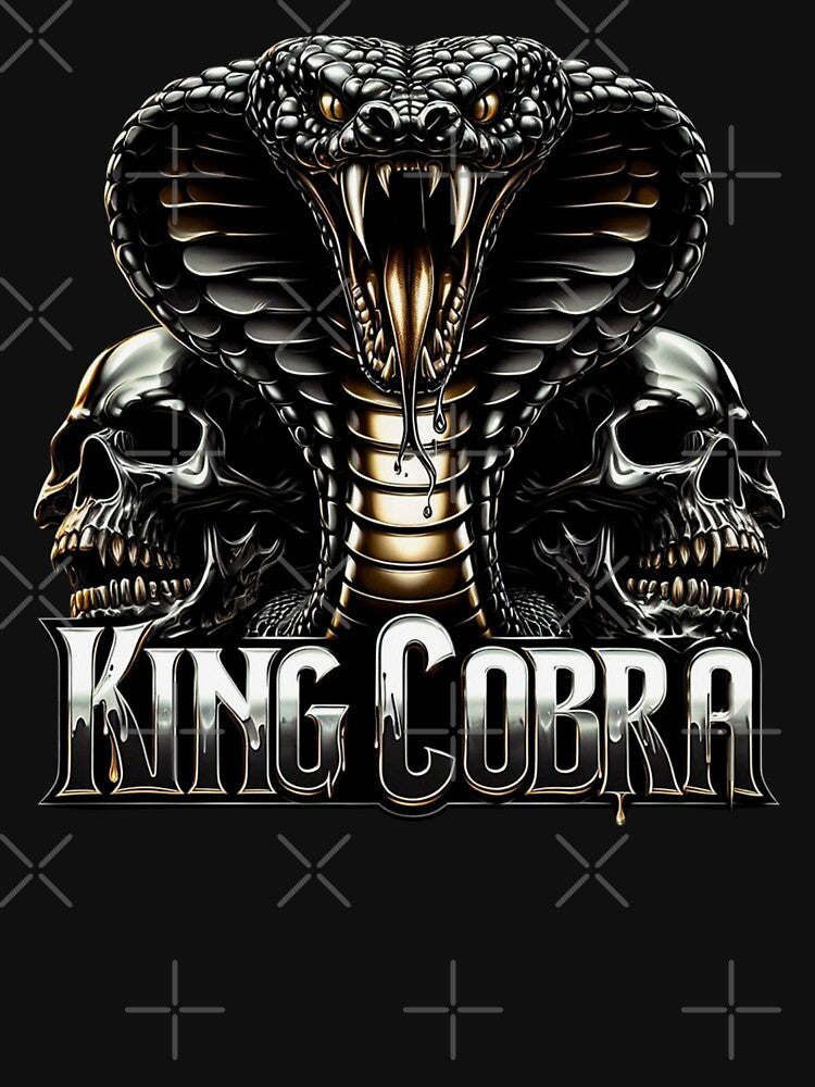 King Cobra Skull Reign – Skulls Metal Artwork by DeimosArtIntl T-Shirts, Hoodie, Sweatshirt | BlankRebels.com (Image 3)