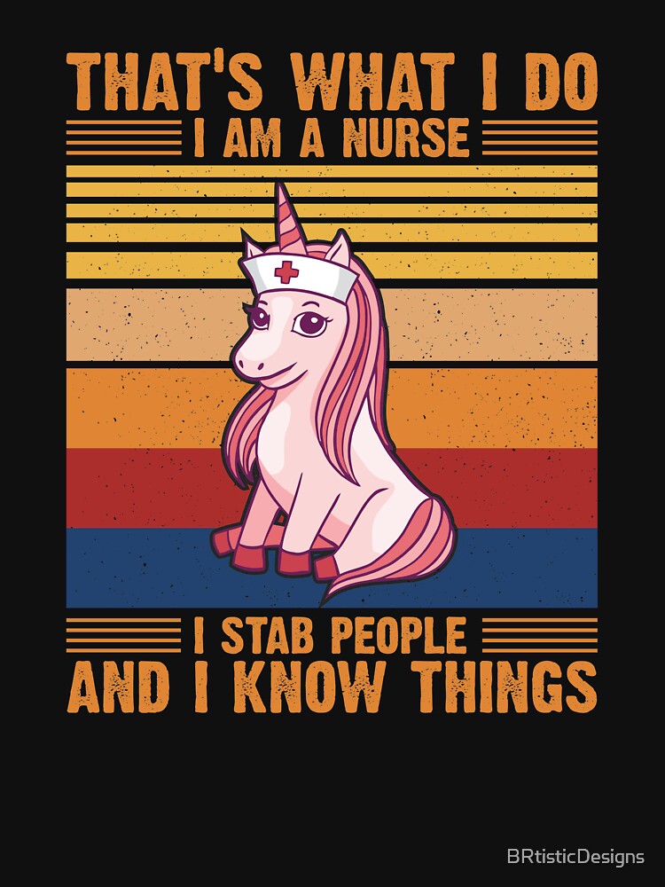 Unicorn Nurse gift idea for nurses with a sense of humor by BRtisticDesigns T-Shirts, Hoodie, Sweatshirt (Image 3)