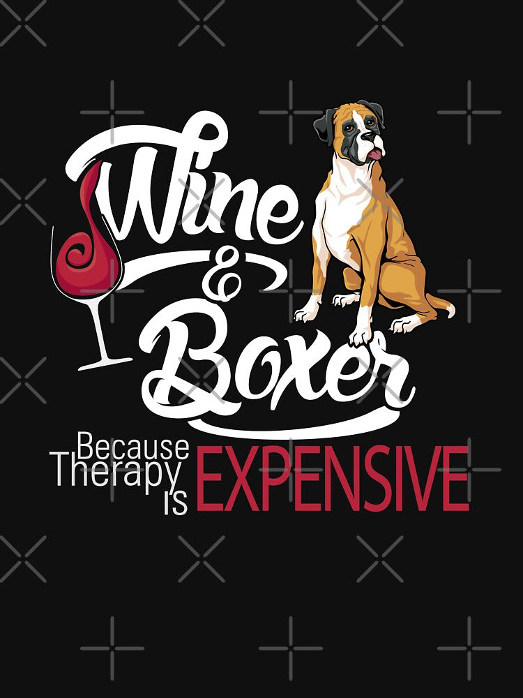 Wine and Boxer Funny gift by TeeDoozy T-Shirts, Hoodie, Sweatshirt | BlankRebels.com (Image 2)