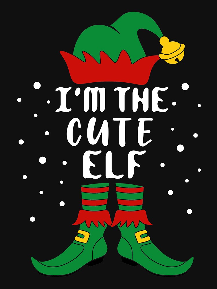 Matching Christmas I'm The Cute Elf by khaled11591 T-Shirts, Hoodie, Sweatshirt | BlankRebels.com (Image 3)