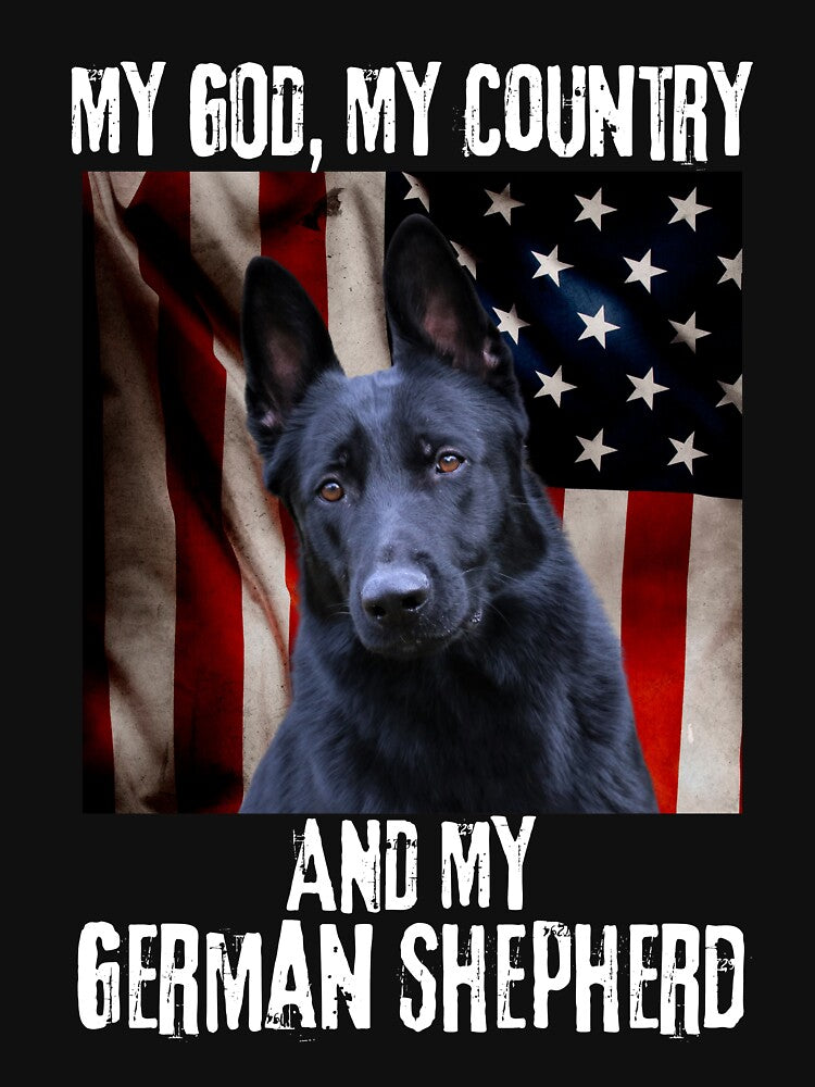 MY GOD, MY COUNTRY, AND MY GERMAN SHEPHERD by GermanShepMan T-Shirts, Hoodie, Sweatshirt | BlankRebels.com (Image 3)