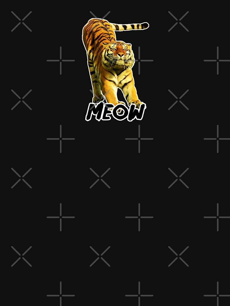 Big Cat Says Meow Funny Tiger Digital Art by Gogmagosh T-Shirts, Hoodie, Sweatshirt | BlankRebels.com (Image 3)