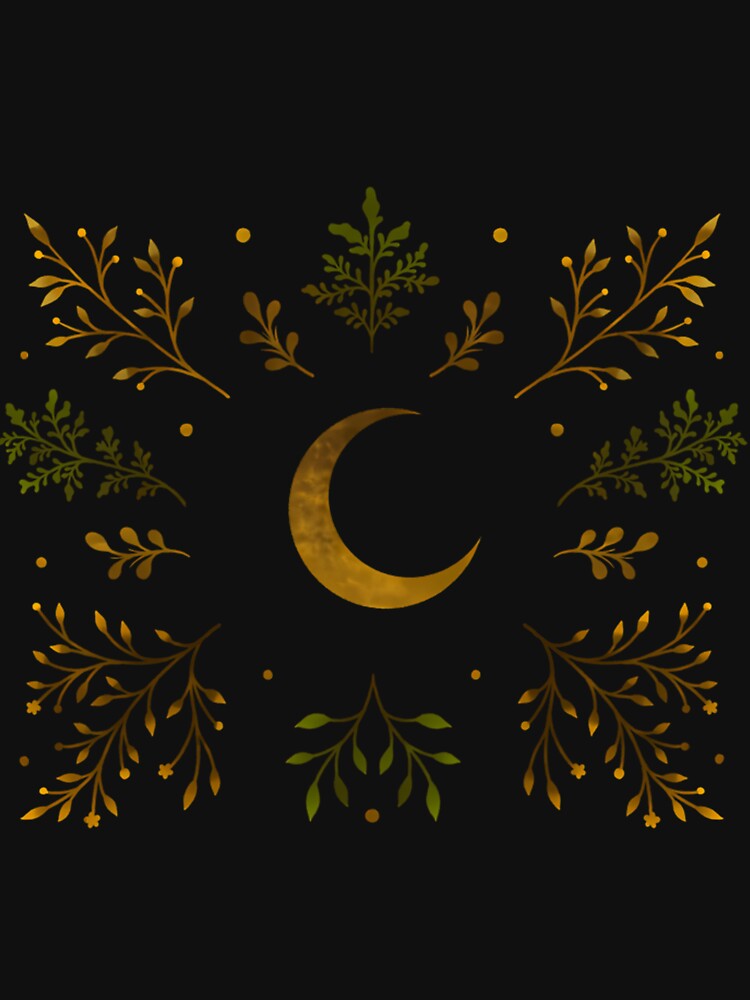 Gold Crescent Moon Pattern by vvvfwove26 T-Shirts, Hoodie, Sweatshirt | BlankRebels.com (Image 3)