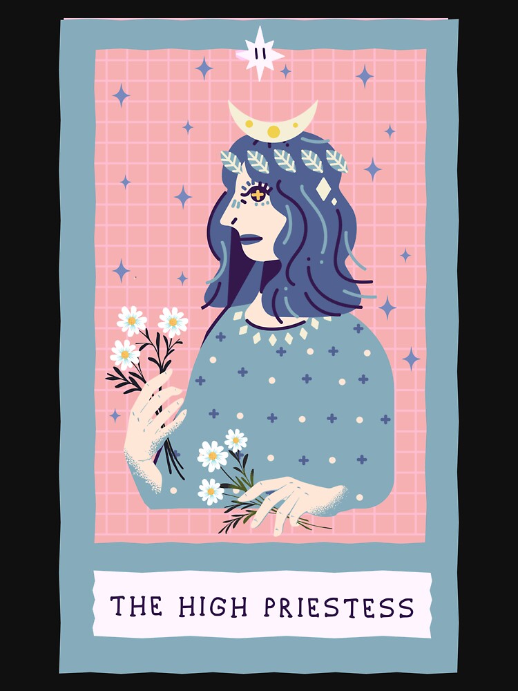 The High Priestess II Tarot Card by stonedwitch T-Shirts, Hoodie, Sweatshirt | BlankRebels.com (Image 3)
