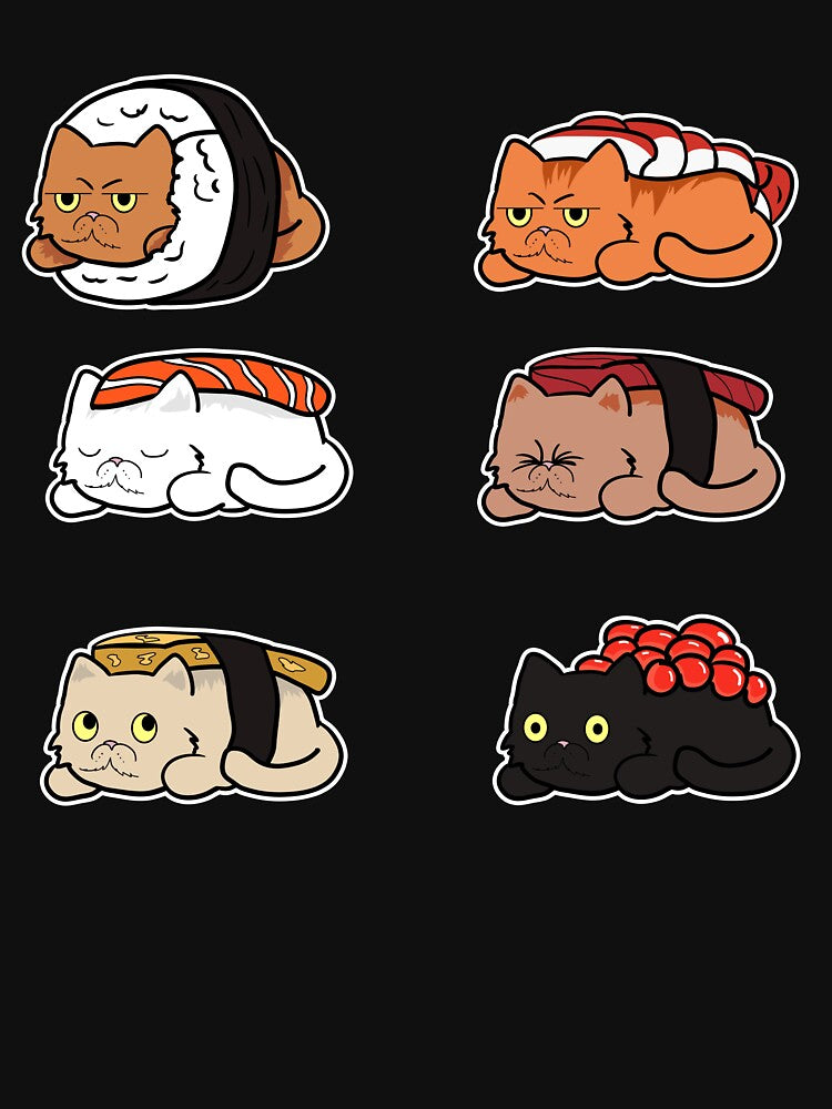 Sushi Cats Shirt Sushi Cat Rolls Funny Japanese Food Essential Kawaii by Sioox Hoodie, Sweatshirt | BlankRebels.com (Image 3)