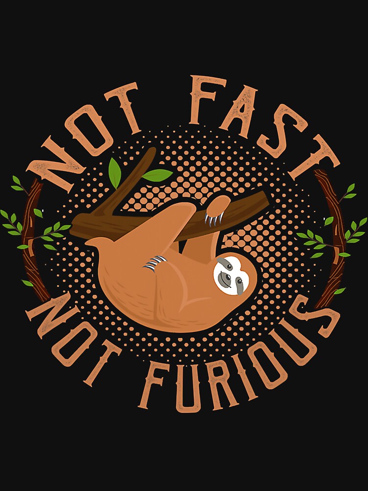 Not Fast Not Furious Funny Sloth Lover by NeverLoseSF T-Shirts, Hoodie, Sweatshirt | BlankRebels.com (Image 3)