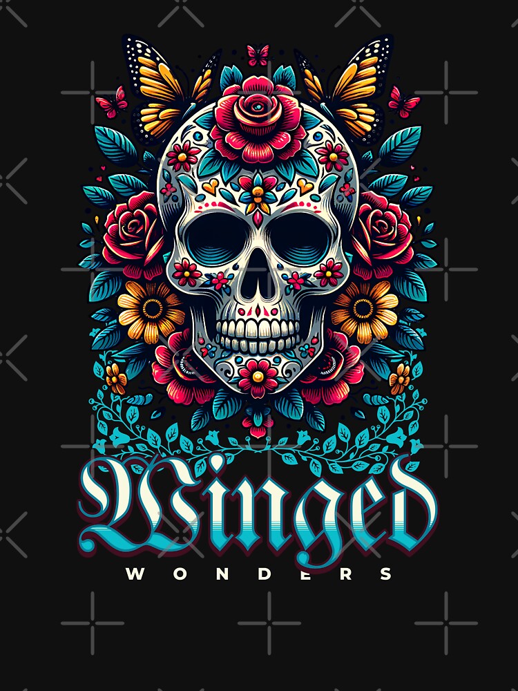 Winged Wonders Skull And Butterfly by Odetee T-Shirts, Hoodie, Sweatshirt | BlankRebels.com (Image 3)