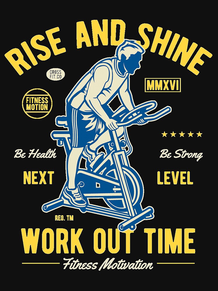 Rise and shine workout time - Awesome workout lover Gift by Teenation9 T-Shirts, Hoodie, Sweatshirt (Image 3)