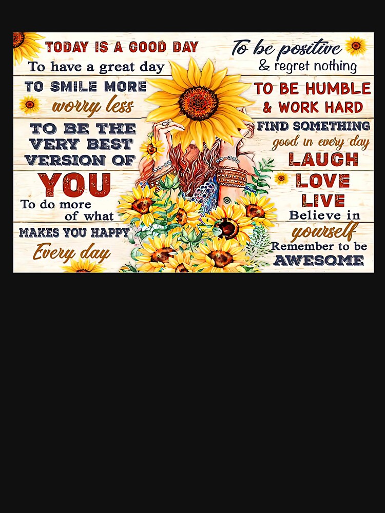 Hippie Girl Today Is A Good Day - Hippie Girl Sunflower - Hippie Lady Sunflower - Hippie Women Sunflower by... (Image 3)