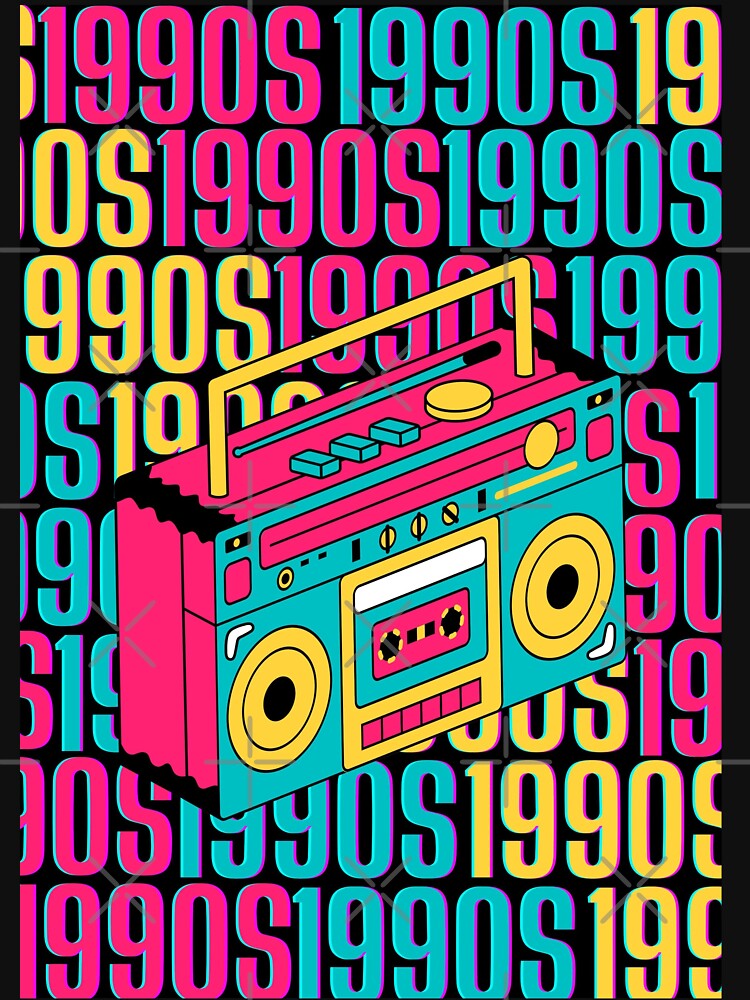 1990s retro design 1 - Black Background by PunjabanJatti T-Shirts, Hoodie, Sweatshirt | BlankRebels.com (Image 3)