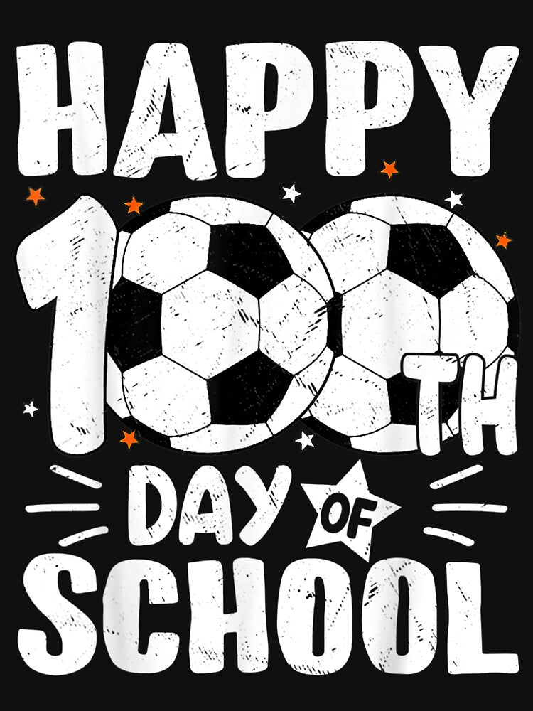 Soccer Happy 100th Day Of School Kids Teacher by wendyy88