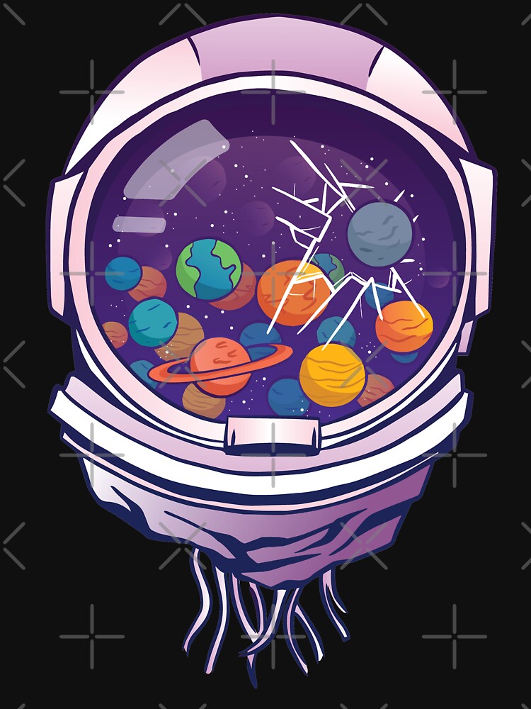 Colorful Astronaut Helmet Planets by arrowroses T-Shirts, Hoodie, Sweatshirt | BlankRebels.com (Image 3)
