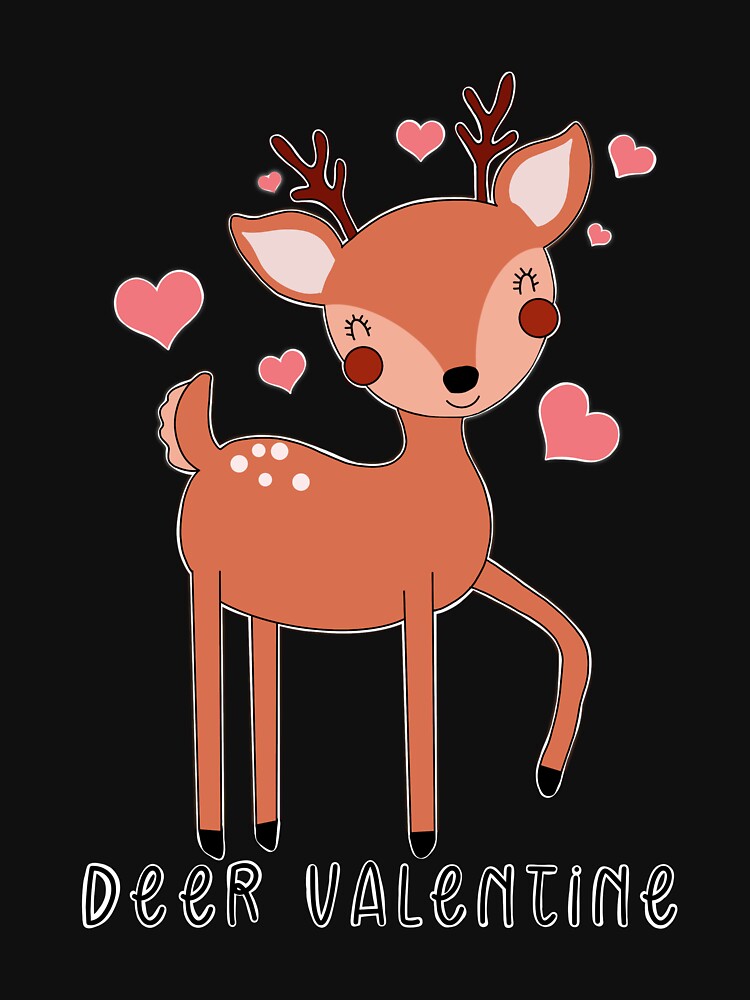 Deer Valentine Heart Love Animal by Cedarrue T-Shirts, Hoodie, Sweatshirt | BlankRebels.com (Image 3)