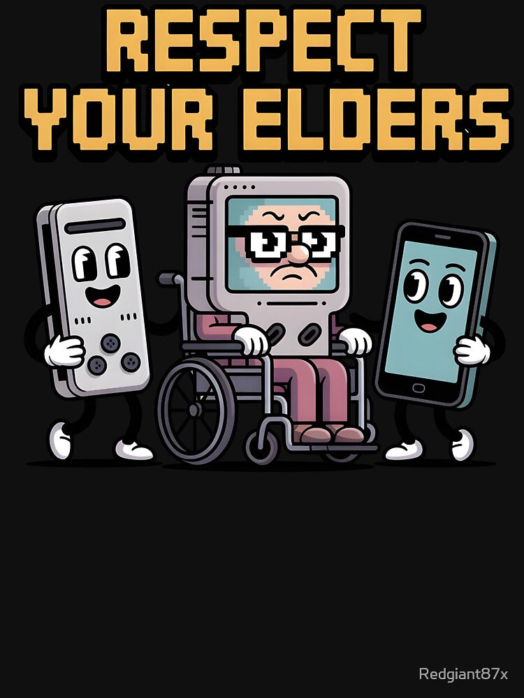 Respect Your Elders Gaming Control Retro – 80s 90s Gaming Nostalgia by Redgiant87x T-Shirts, Hoodie, Sweatshirt (Image 3)