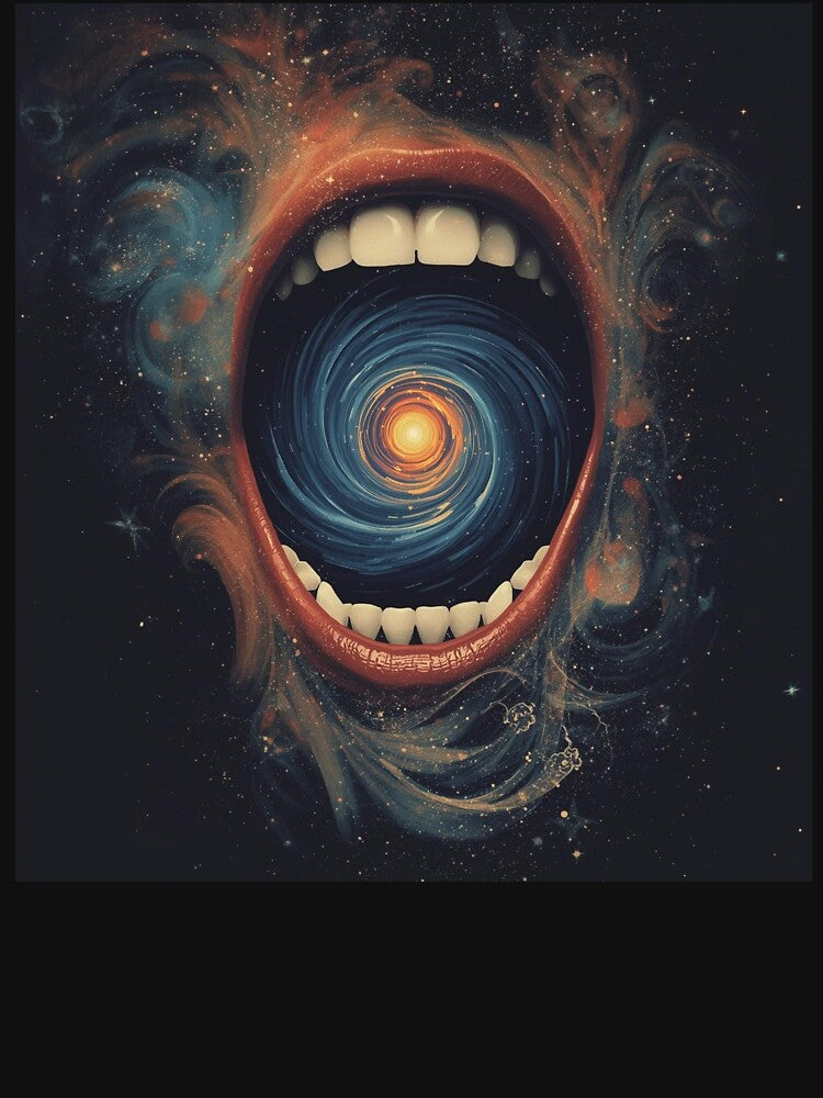 Cosmic Galaxy Mouth - Surreal Open Mouth Universe Art by TitanRN T-Shirts, Hoodie, Sweatshirt | BlankRebels.com (Image 3)