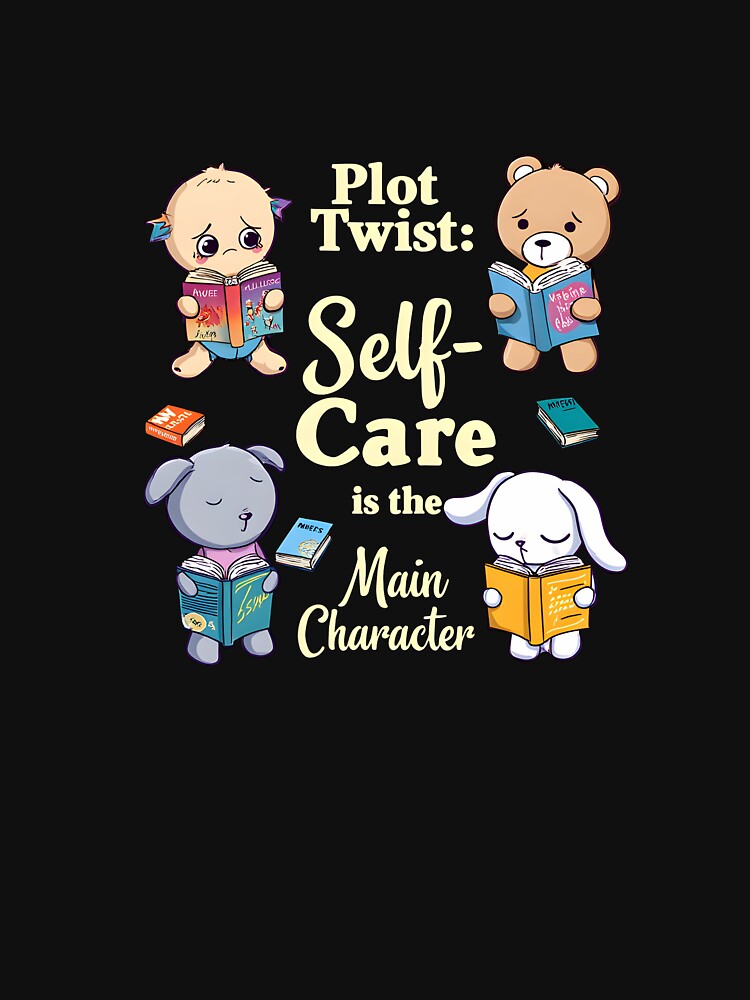 SailingPlot Twist: Self-Care is the Main Character | Cute Bookish Animal Digital Art 2025 by AnnDesignStudio... (Image 3)
